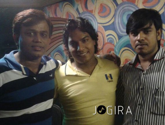 Sanjay Bhushan with Bhojpuri singer Mohan Rathor